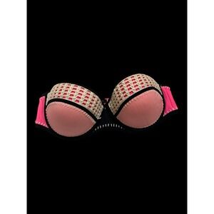 Victoria's Secret 36D Strapless Push-Up Bra Pink Adjustable